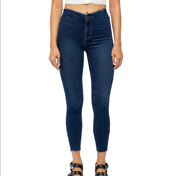 Free People Miles Away Dark Blue Skinny Jeans - Picture 11 of 13